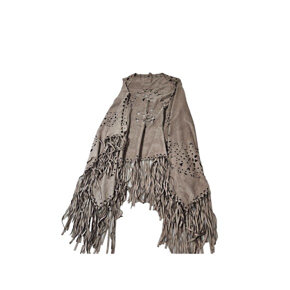 Women's Native American Inspired Brown Cloth Shawl
